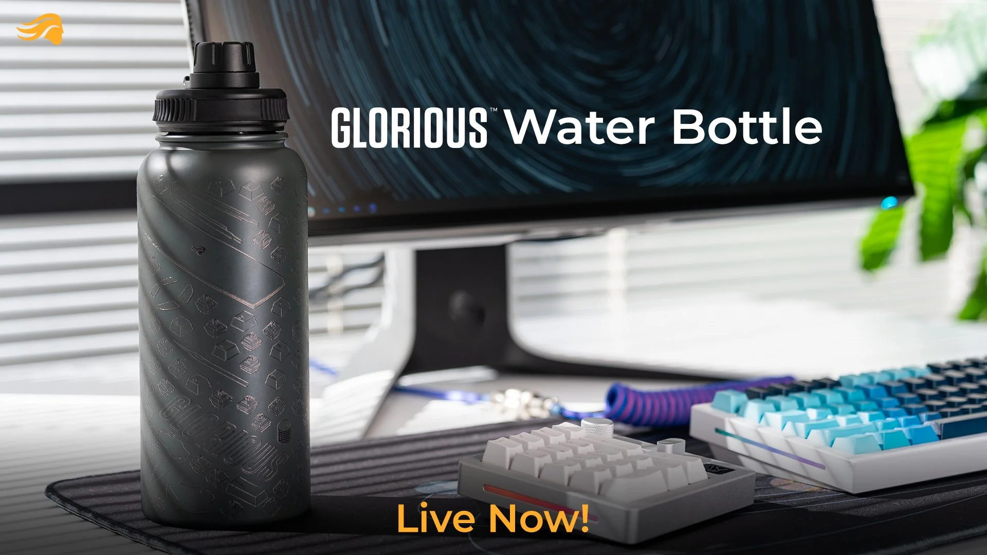 Glorious Stål Vandflaske - Assorteret (Sort eller Hvid)