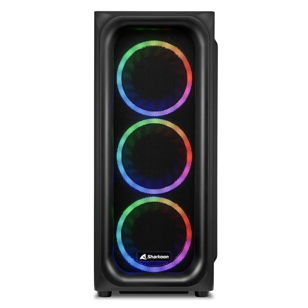 Sharkoon TK5M RGB. tower housing. black. tempered glass - window