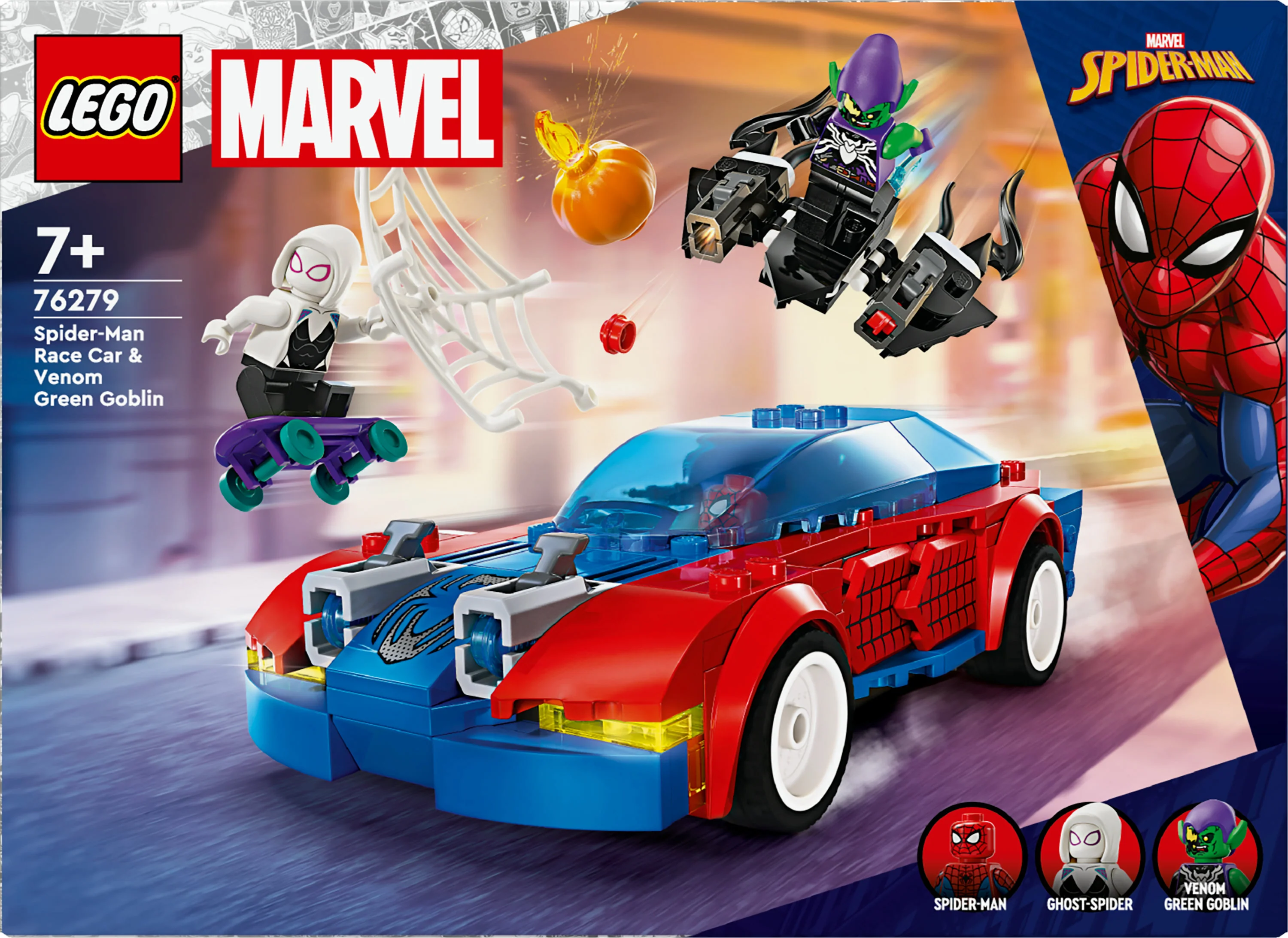 LEGO 76279 Marvel Super Heroes Spider-Man's Racer bil  & Venom Grøn Goblin