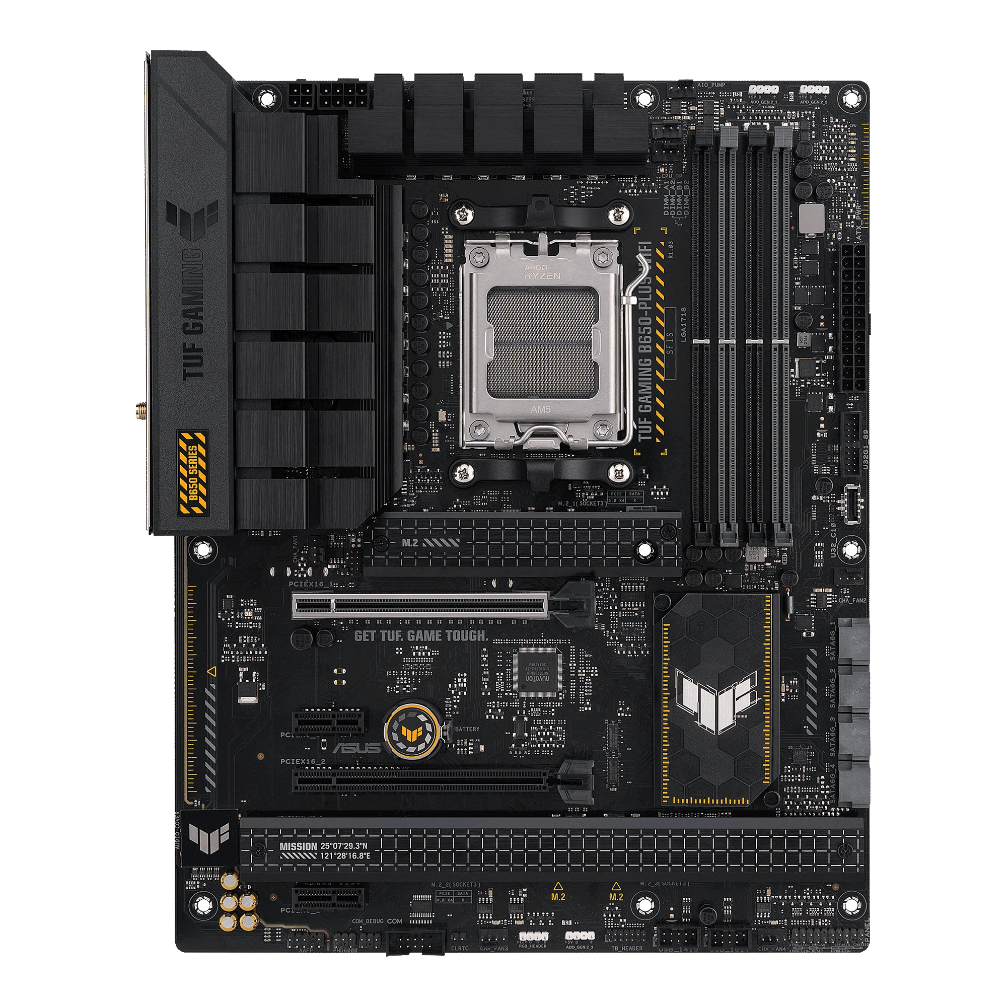 ASUS TUF GAMING B650-PLUS WIFI. Mainboard (black/light orange)