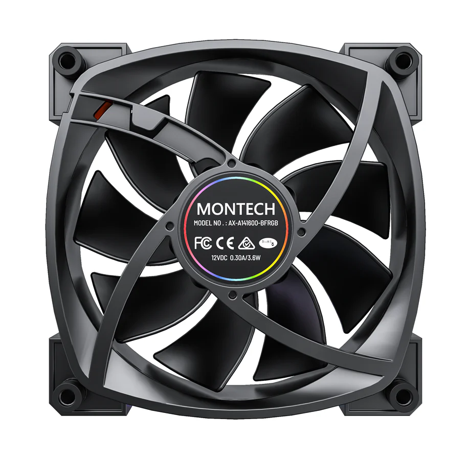 Montech RX140 PWM Black - 140mm ARGB Reverse