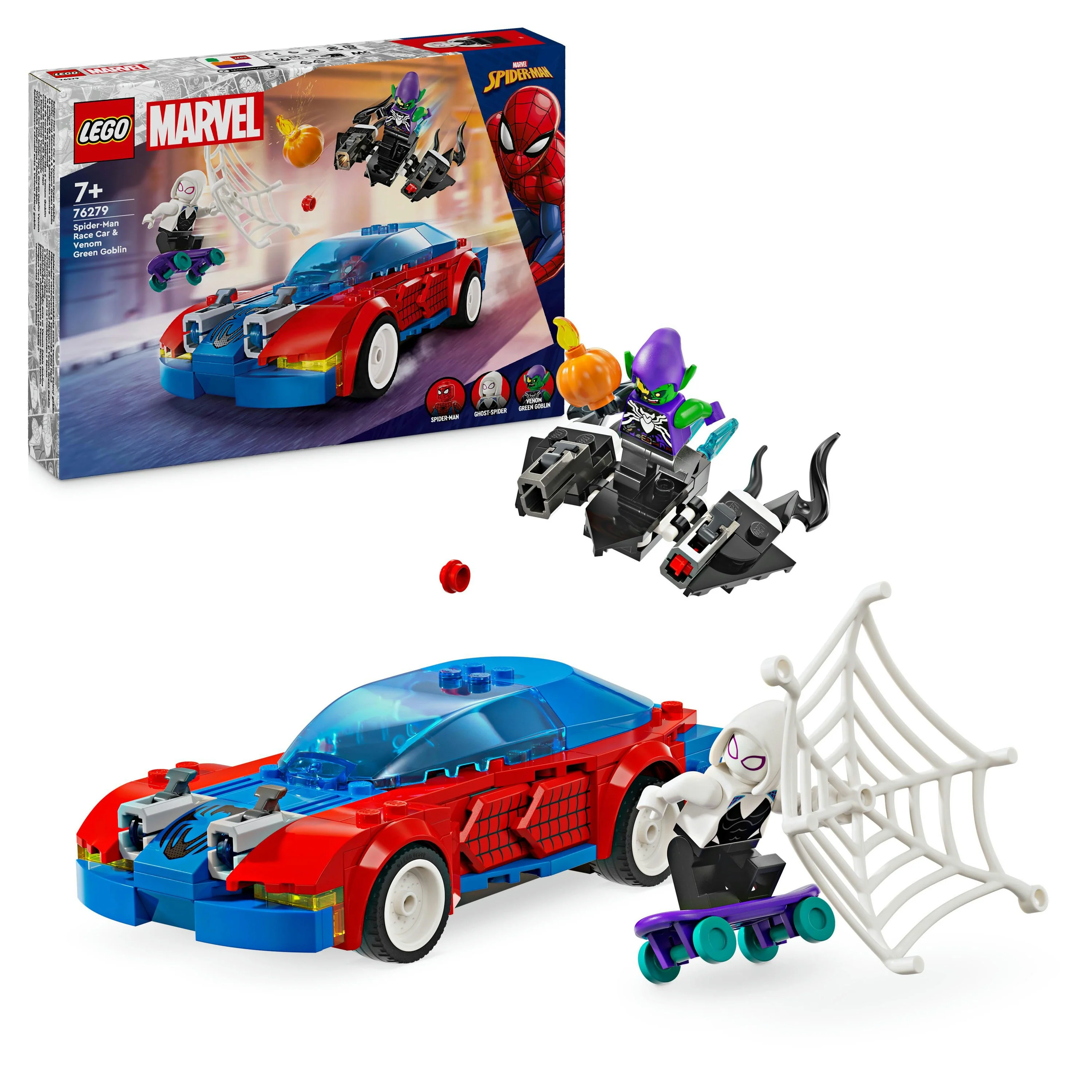 LEGO 76279 Marvel Super Heroes Spider-Man's Racer bil  & Venom Grøn Goblin