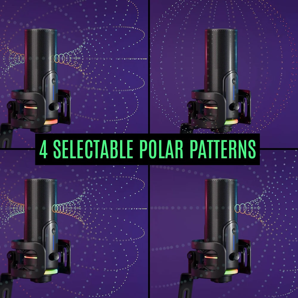 Streamplify MIC Pro. RGB. Sort. PC.PS4.PS5