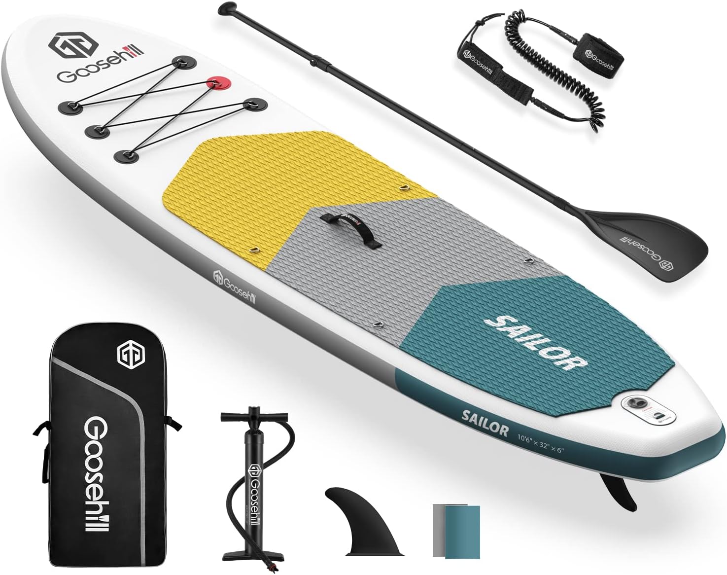 Goosehill Inflatable Stand Up Paddle Board.Premium SUP Pack