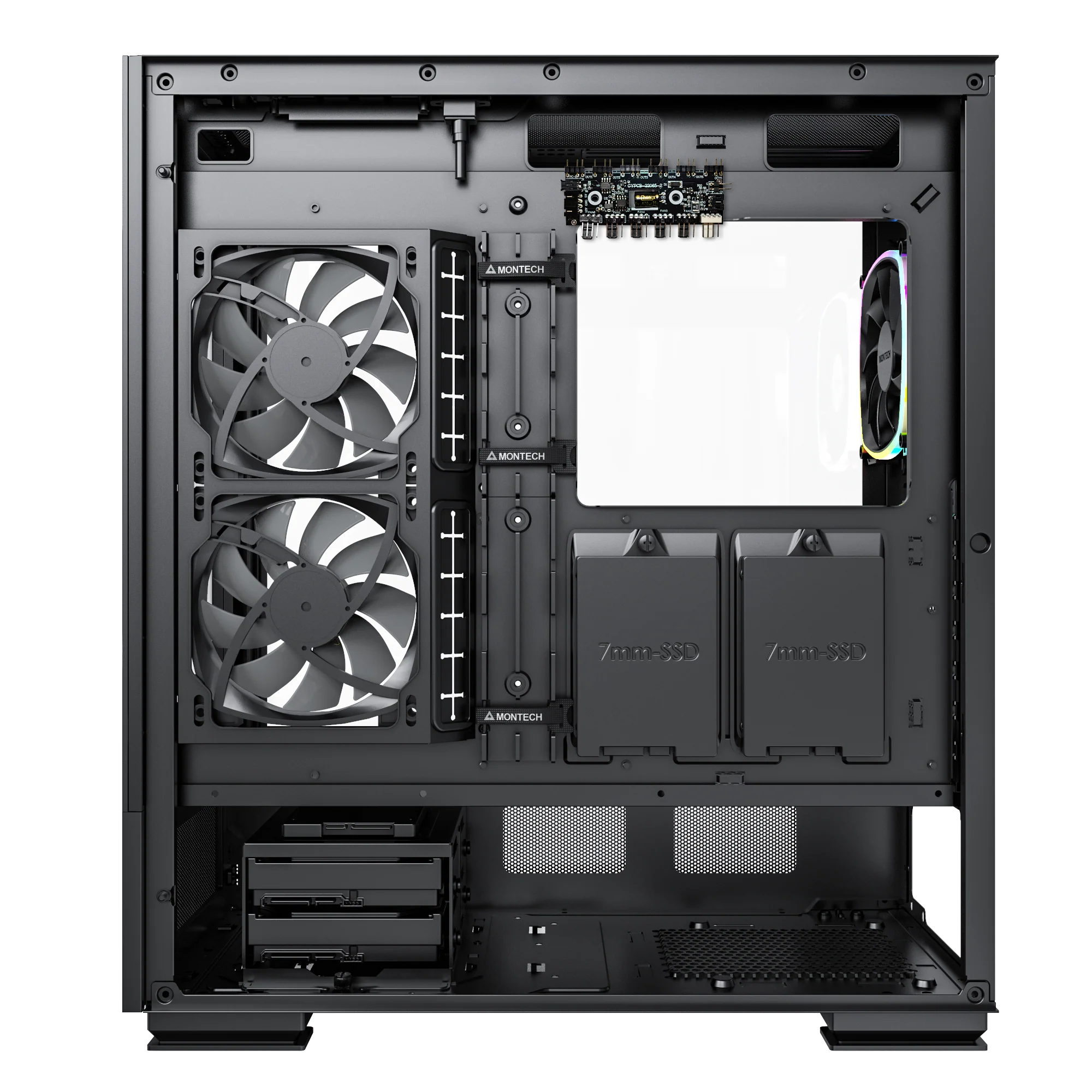 Montech Sky Two Black – Midi-Tower. E-ATX. 4x ARGB-PWM-Lüfter