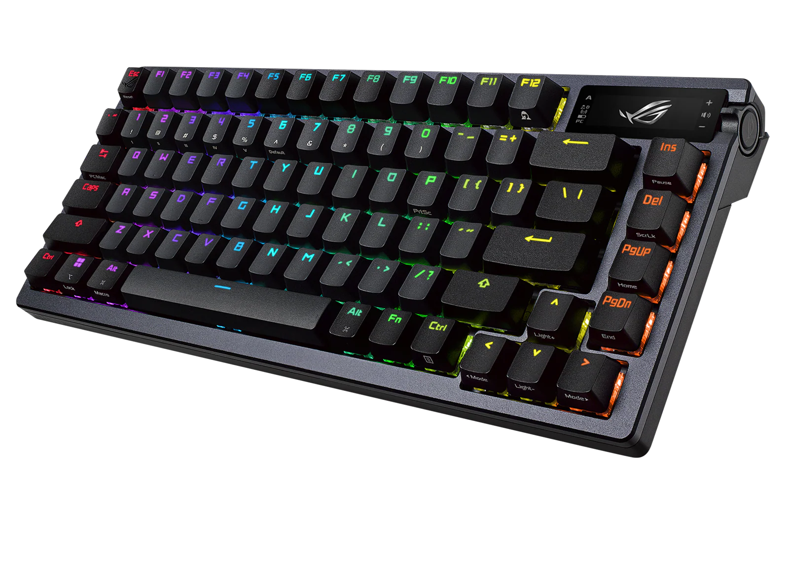 ASUS ROG AZOTH 75 % kabellose DIY-RGB-Gaming-Tastatur. rote NX-Schalter. OLED-Display. PBT-Taste