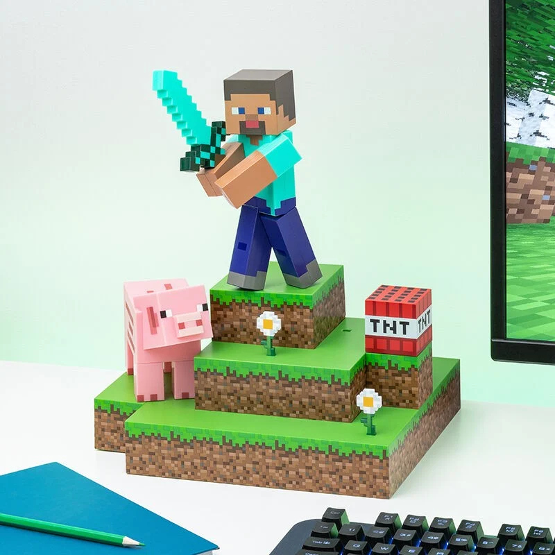 Minecraft Steve Diamantlampe – 30 cm