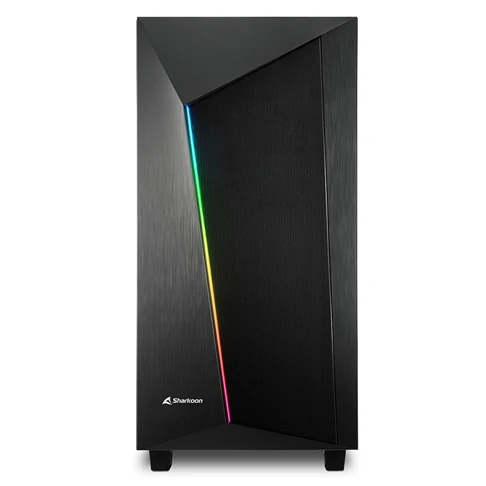Sharkoon REV100. tower case (black. tempered glass)