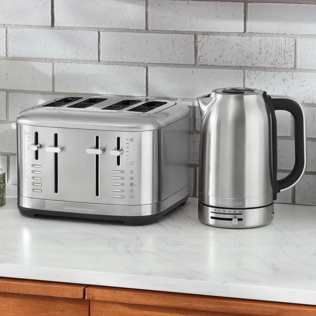 KitchenAid Grille-pain 4 tranches Artisan 5KMT4109.Couleur:Acier inoxydable / Métal brossé - Online Shop