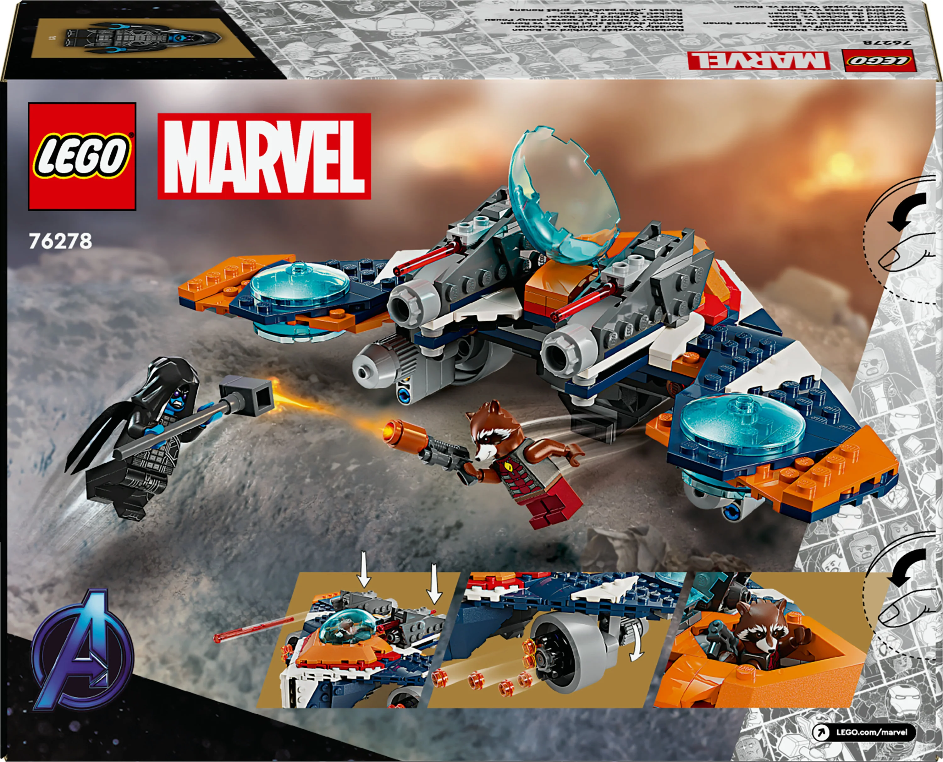 LEGO 76278 Marvel Super Heroes Rockets Rumskib mod Ronan