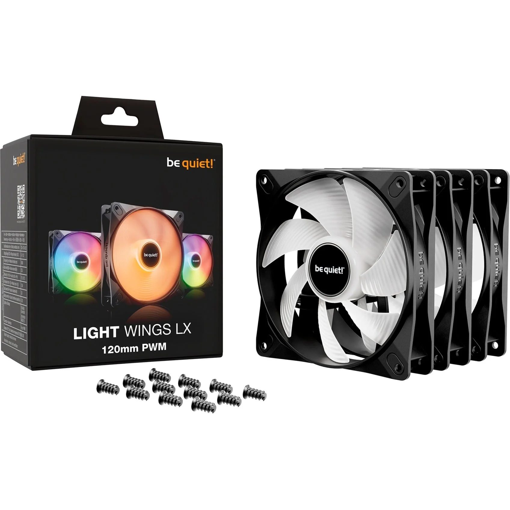 be quiet! Light Wings LX 120mm PWM Triple Pack. case fan (black. pack of 3)