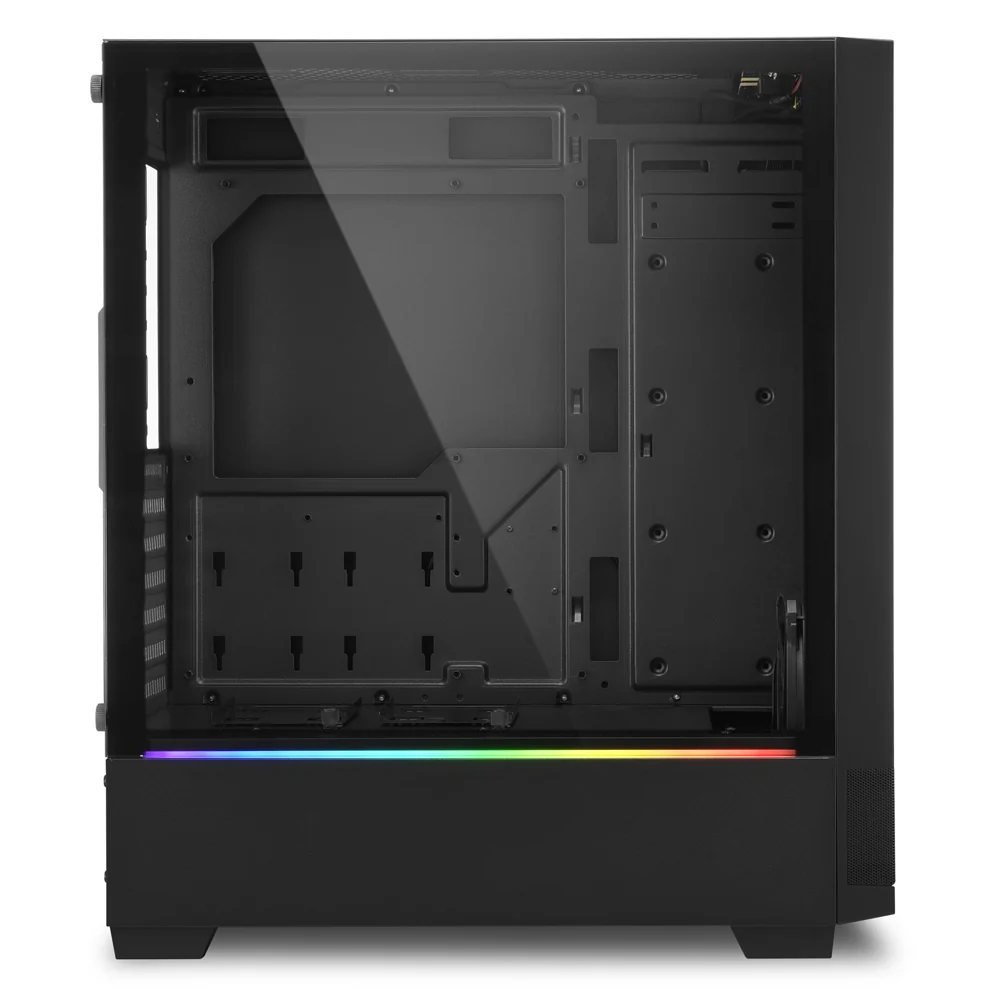 Sharkoon RGB FLOW. tower case (black. side panel of tempered glass)
