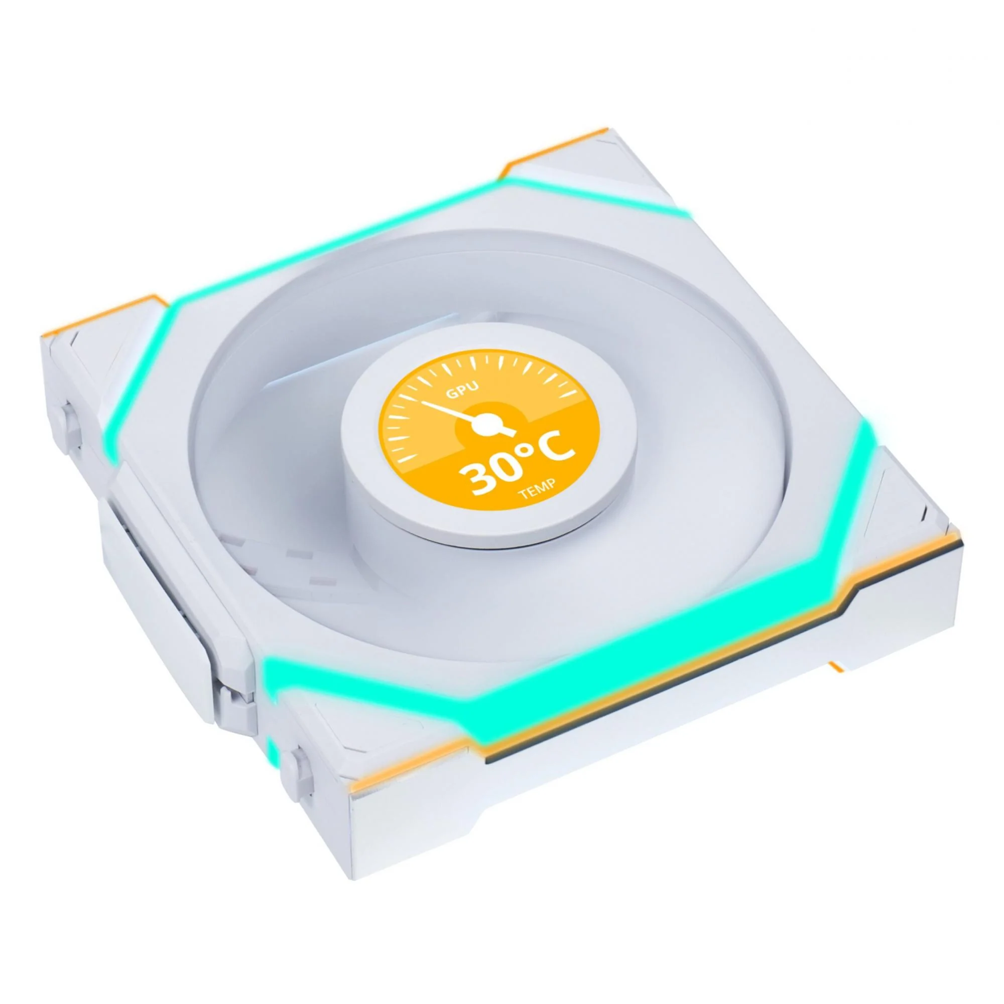 Lian Li UNI FAN SL Wireless LCD. 3 pak. Hvid - 120mm