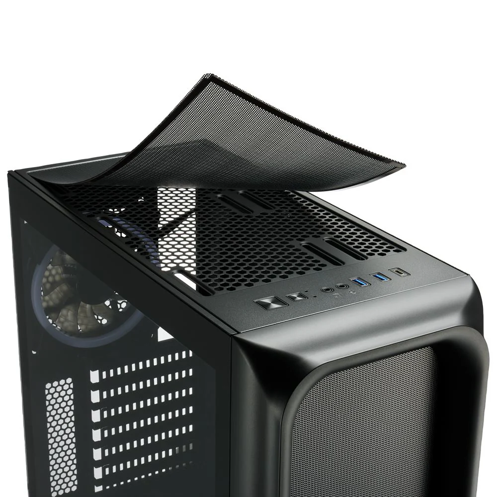 Sharkoon TK5M RGB. tower housing. black. tempered glass - window