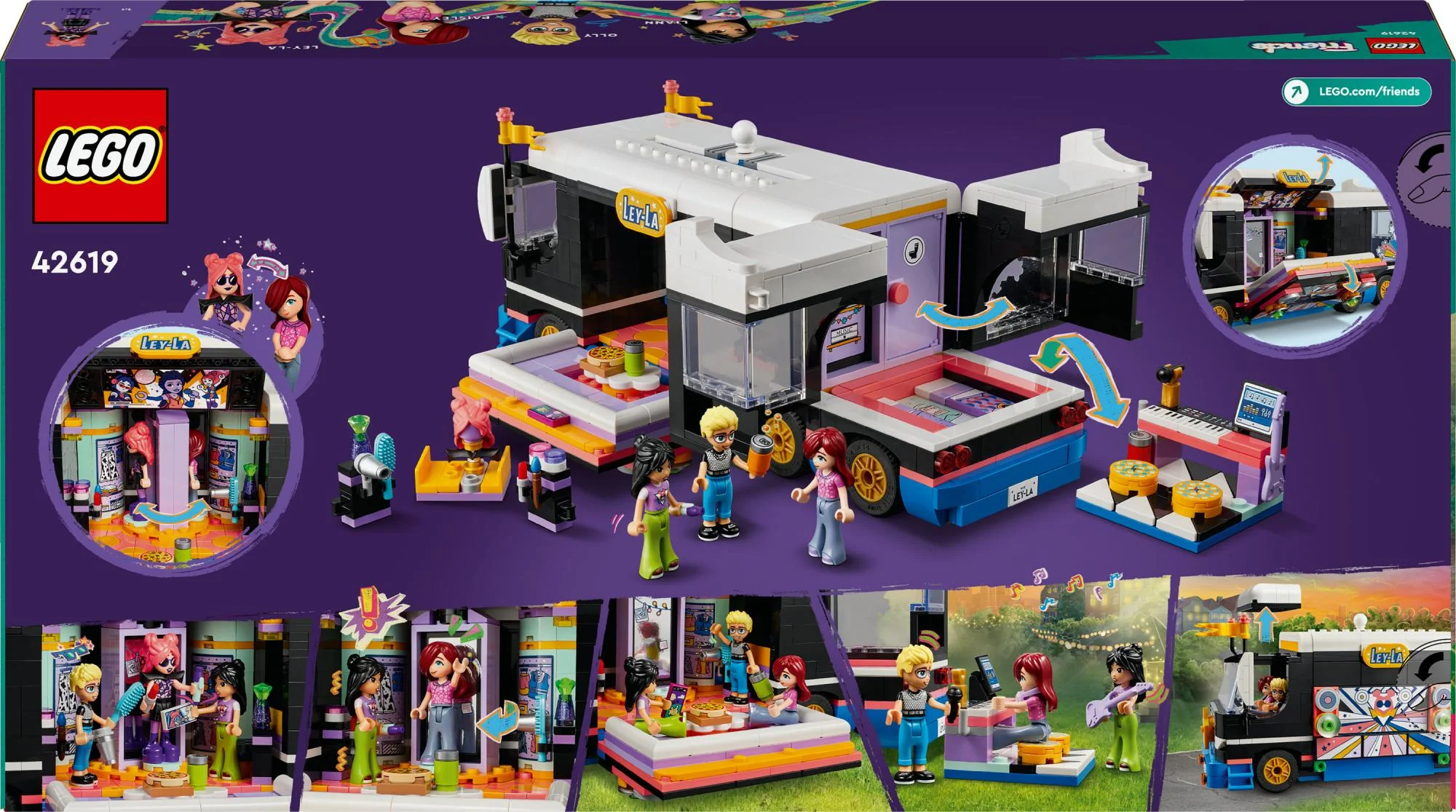 LEGO 42619 Friends Pop Star Tour Bus