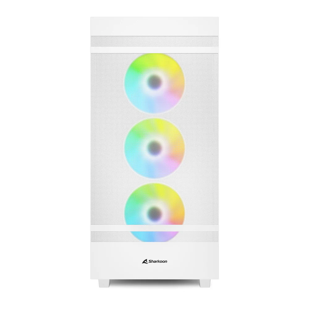 Sharkoon Rebel C50 RGB. tower case (white. tempered glass)