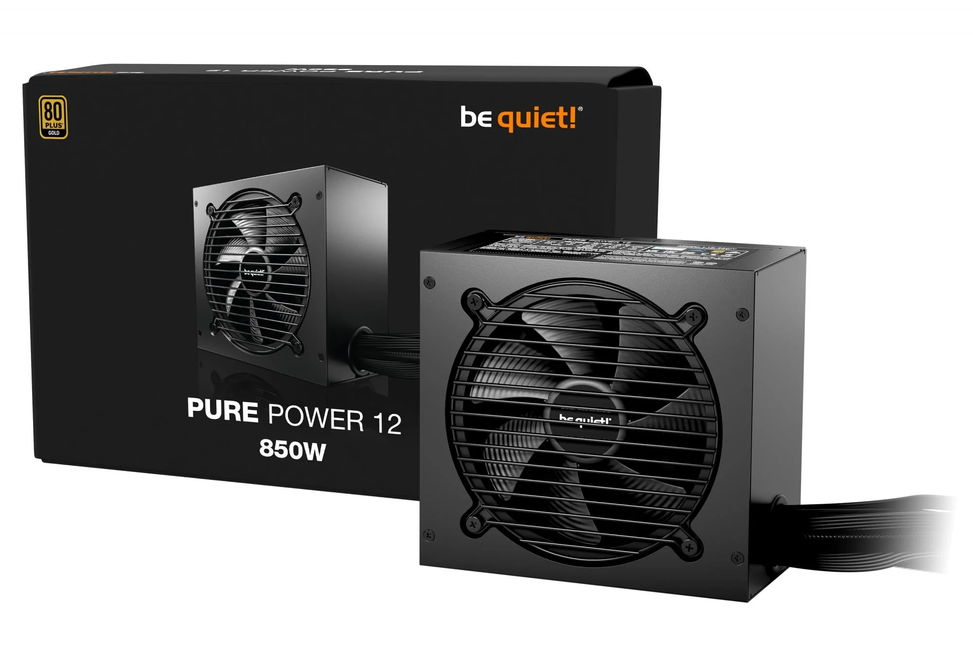 Be quiet Pure Power 12 850W (black. 1x 12-pin high power GPU. 3x PCIe. 850 watts)