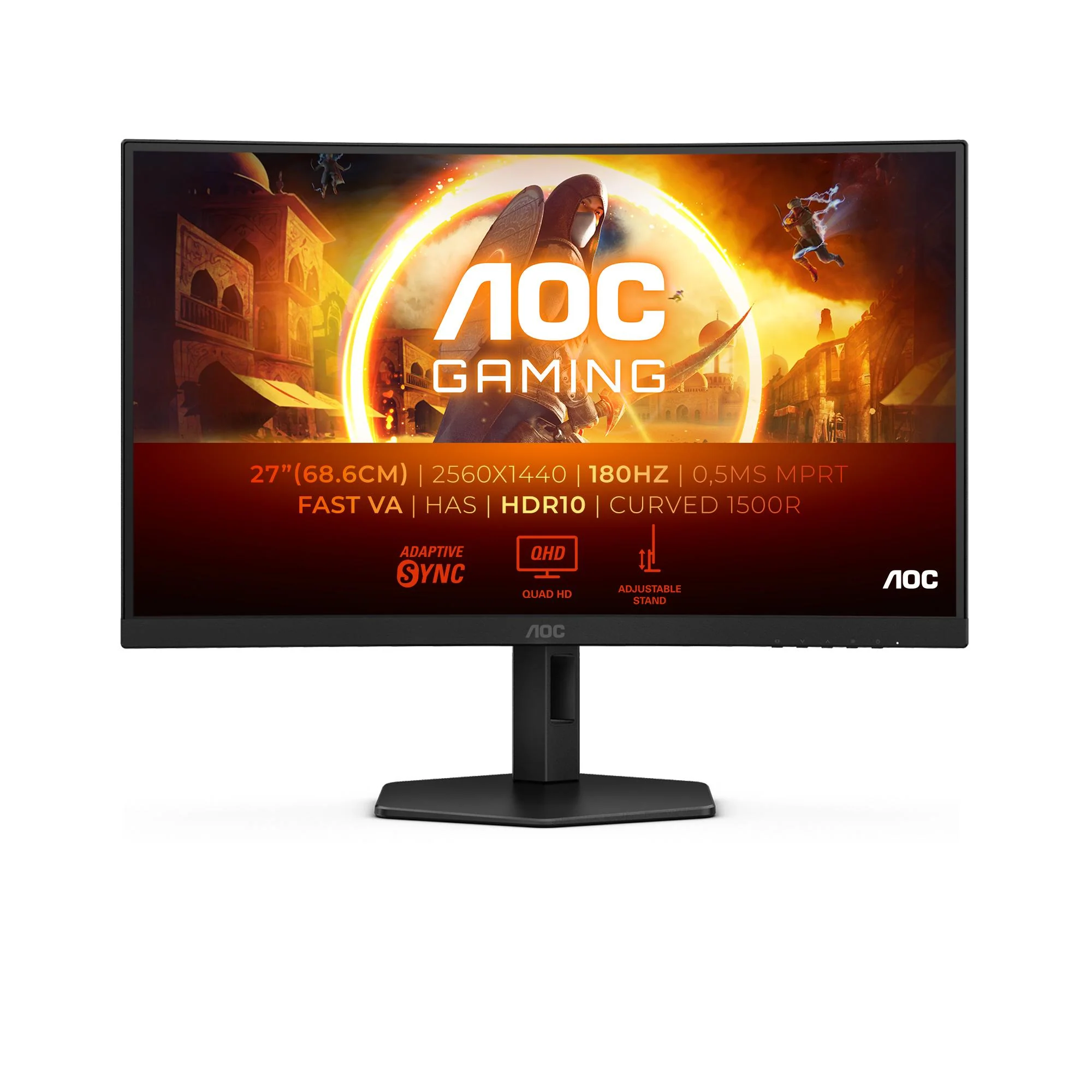 AOC Gaming CQ27G4X 27 QHD Curved Skærm - 180Hz