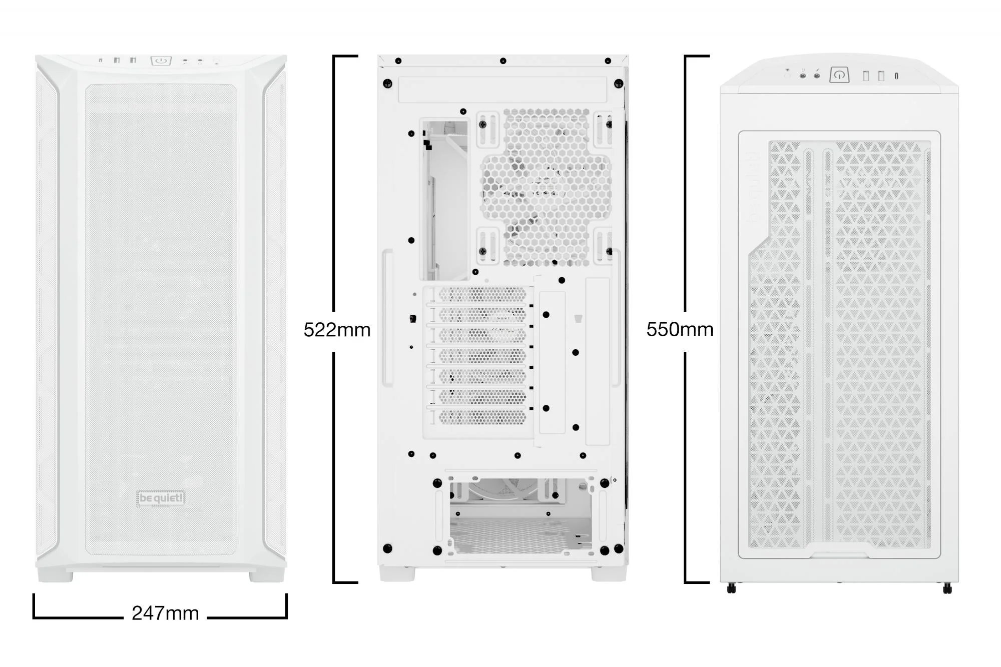 be quiet! SHADOW BASE 800 FX. tower case (white. tempered glass)