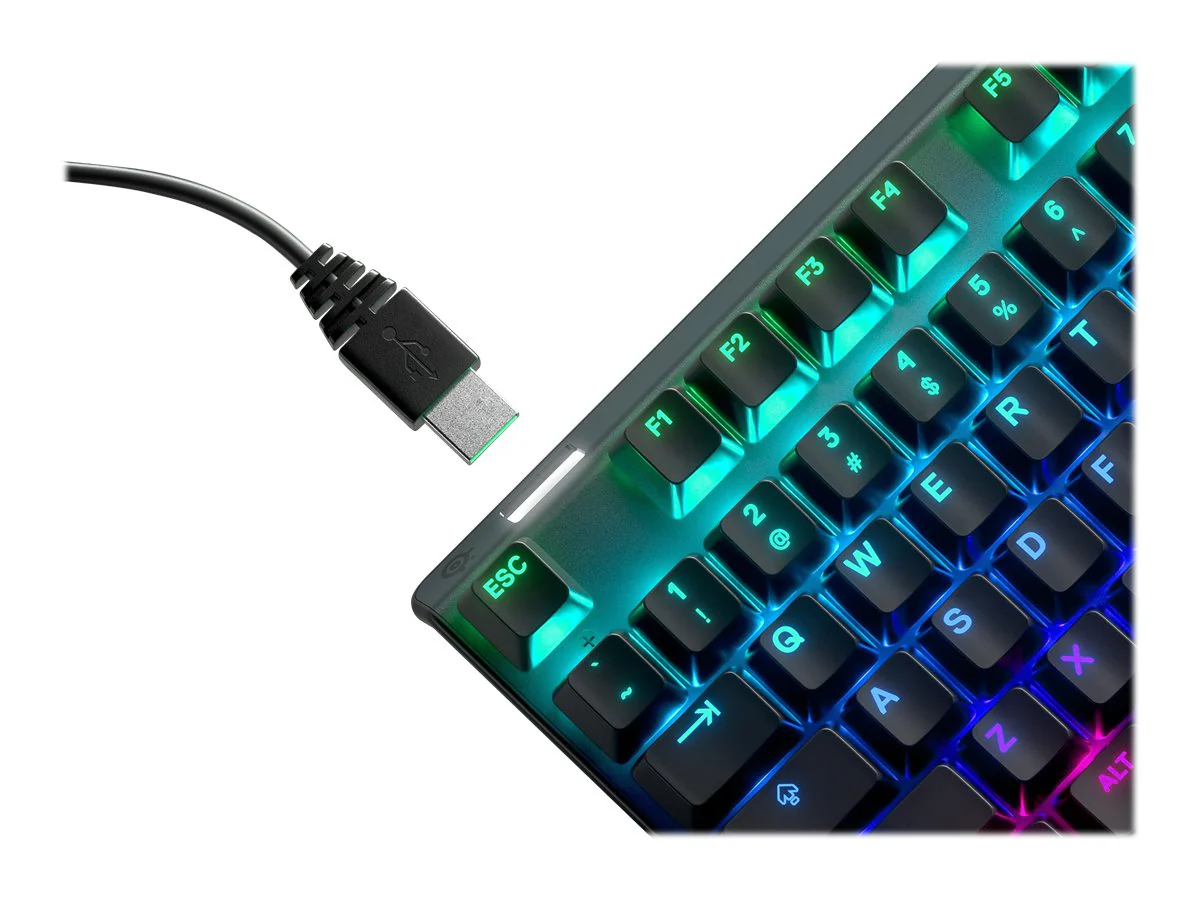 SteelSeries Apex Pro TKL-Tastatur. mechanisches RGB-Kabel