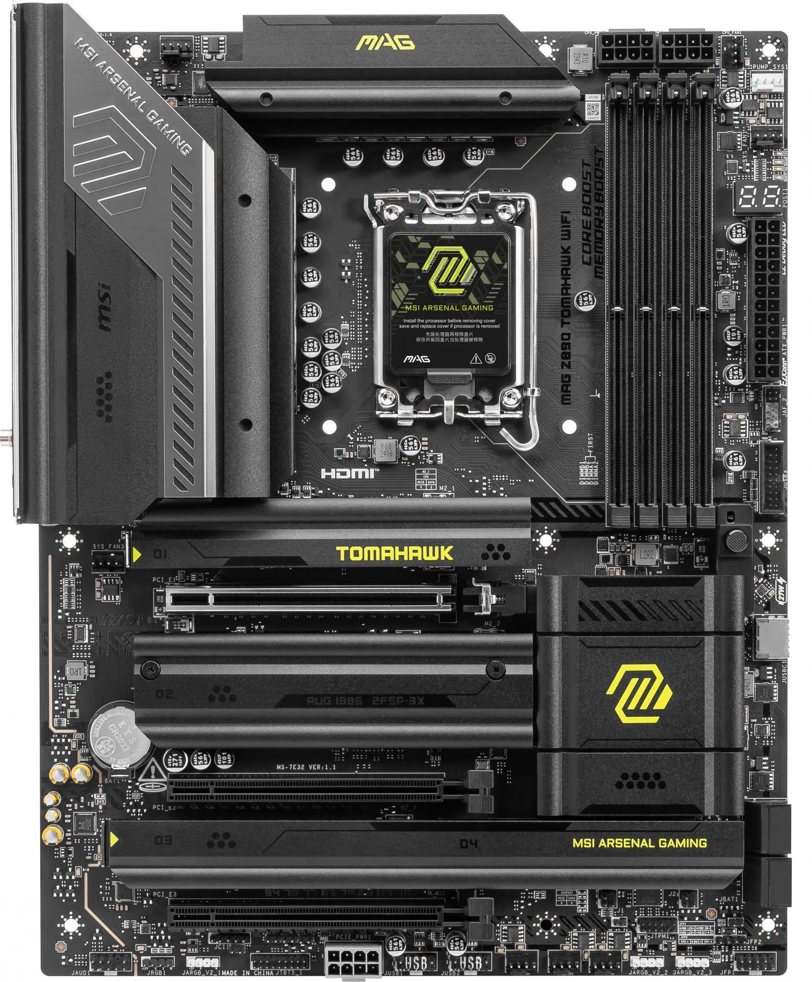 MSI MAG Z890 TOMAHAWK WIFI ATX LGA1851 sokkel Intel Z890