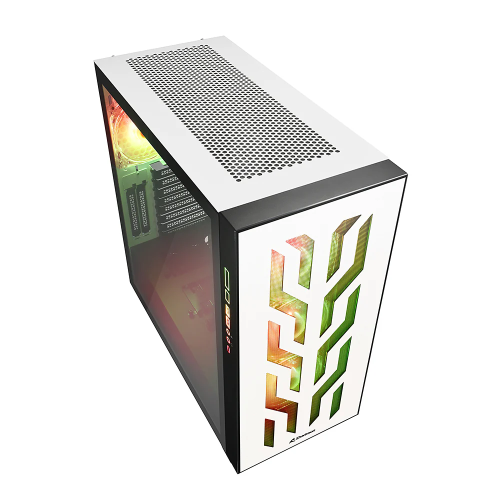 Sharkoon ELITE SHARK CA300T. big tower case (white. 2x tempered glass)