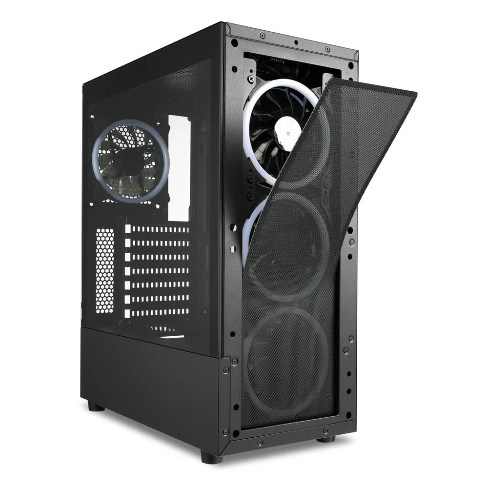 Sharkoon TK5M RGB. tower housing. black. tempered glass - window