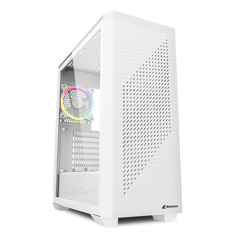 Sharkoon VS9 RGB . tower case (white. tempered glass)