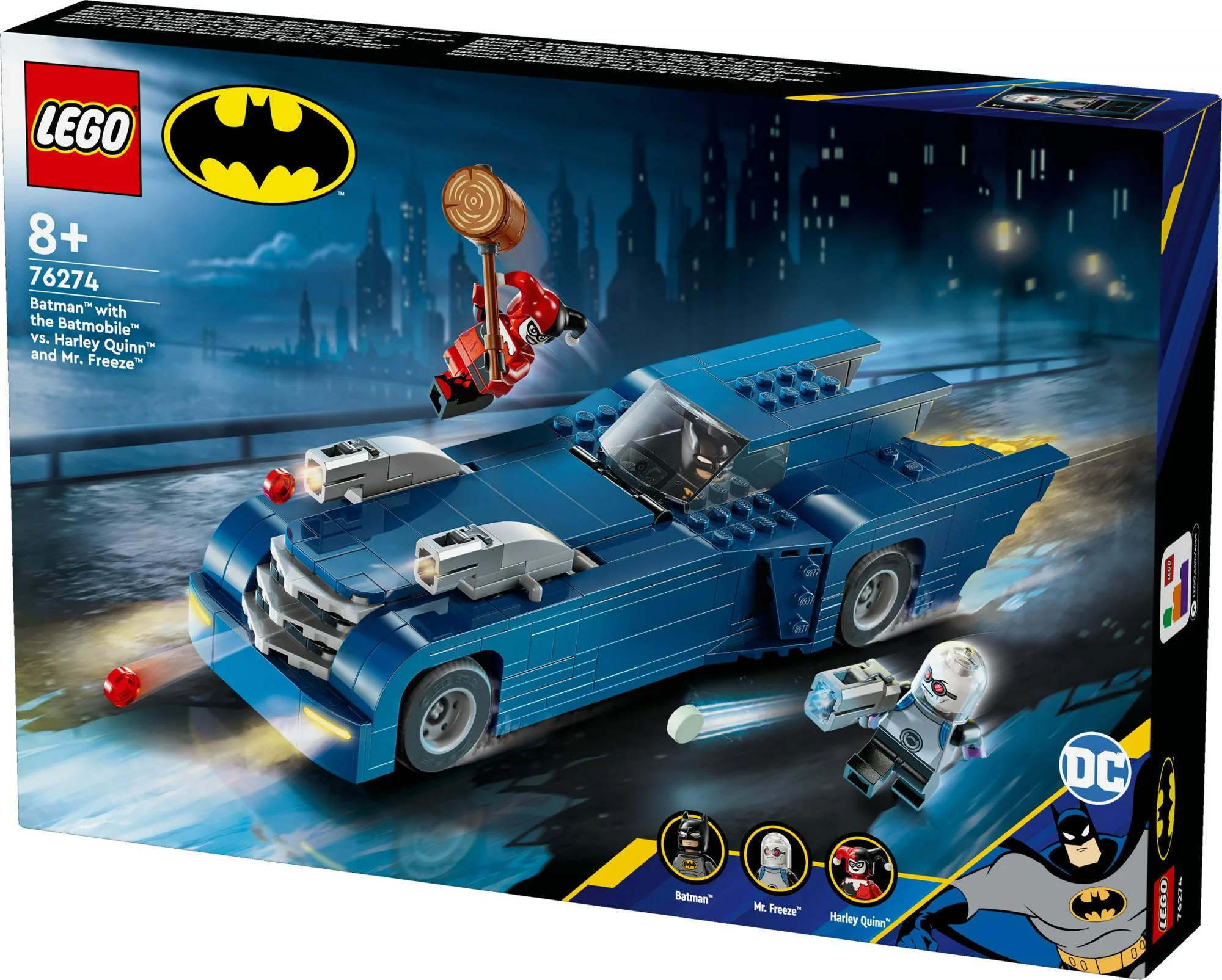 LEGO 76274 DC Super Heroes Batman in the Batmobile vs. Harley Quinn and Mr. Freeze
