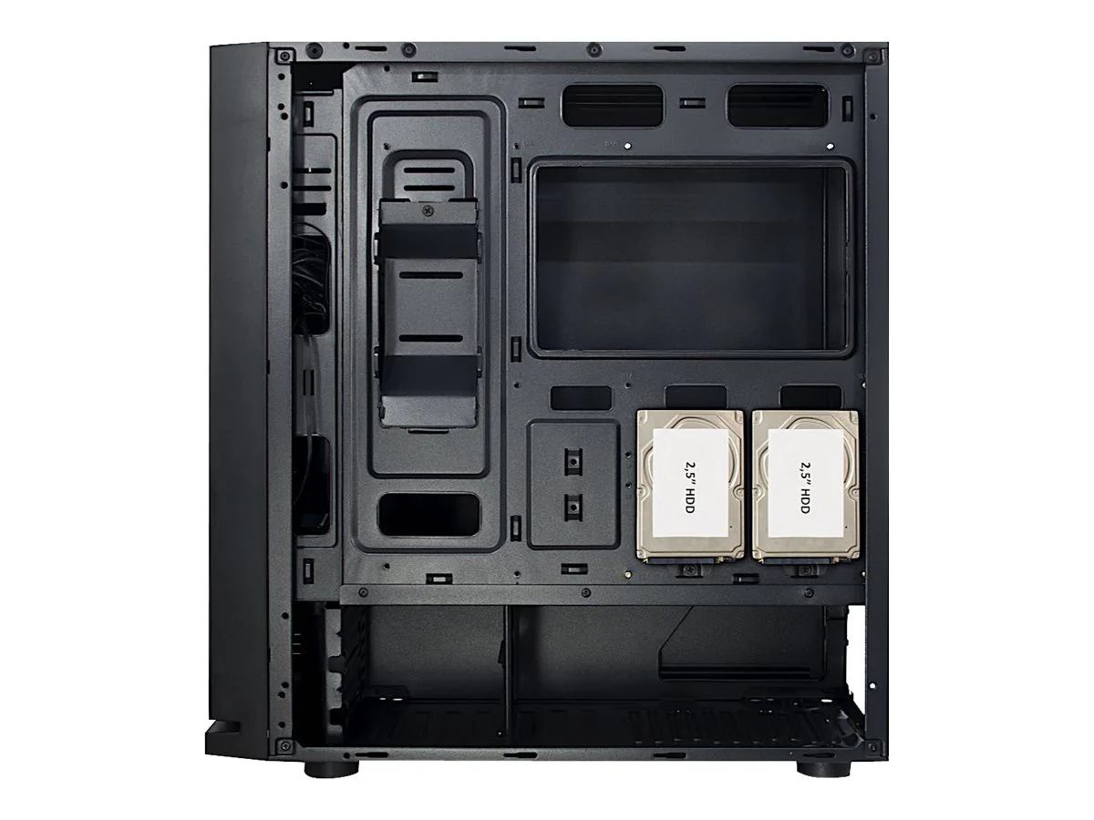 Inter-Tech W-III RGB Tower ATX Ohne Netzteil Schwarz