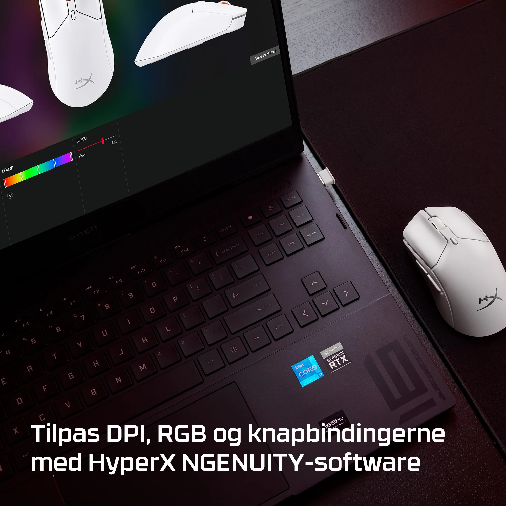 HyperX Pulsefire Haste 2 Mini Optisk Trådløs Kabling Hvid