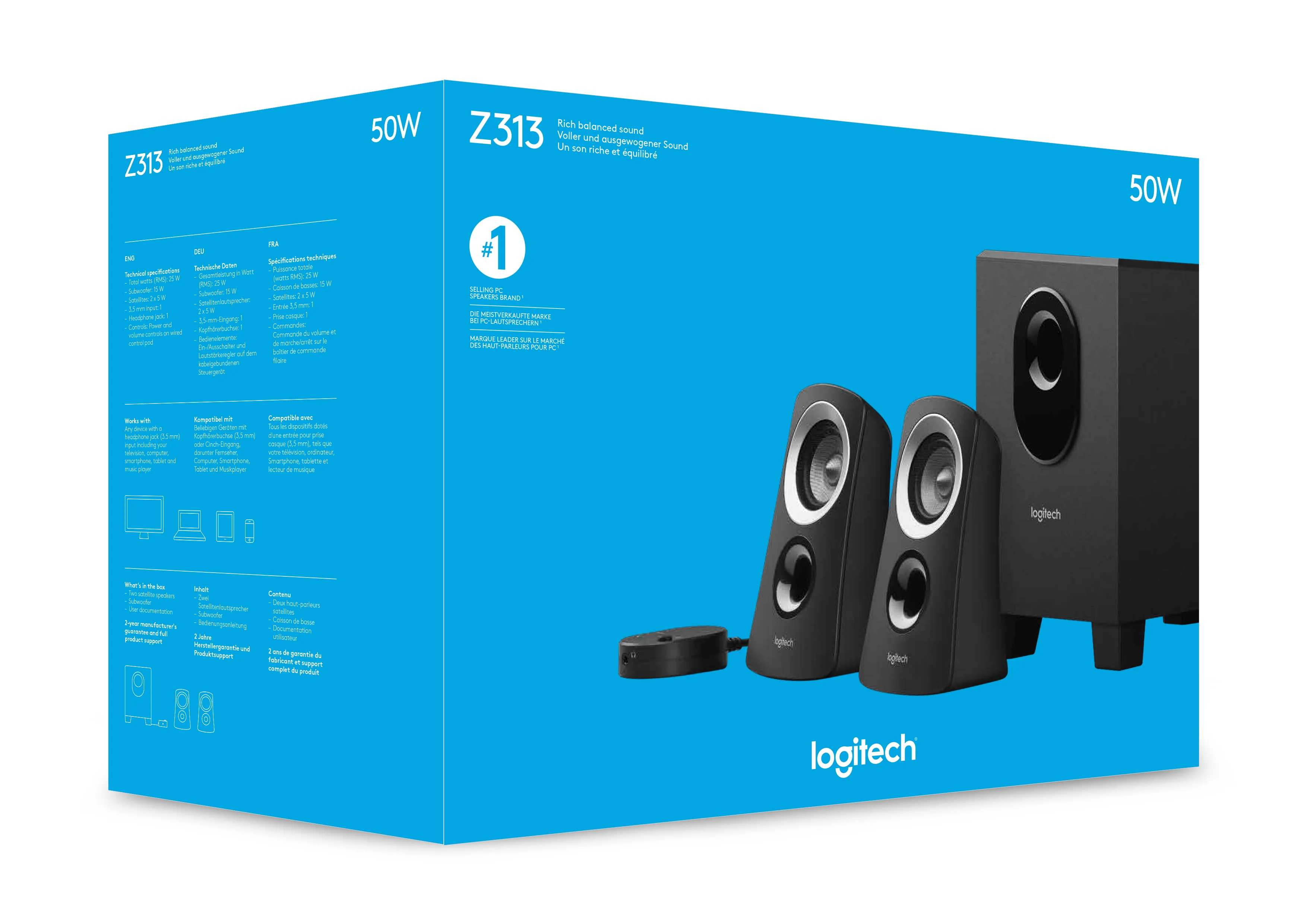 Logitech Z-313 2.1-Kanal-Lautsprechersystem