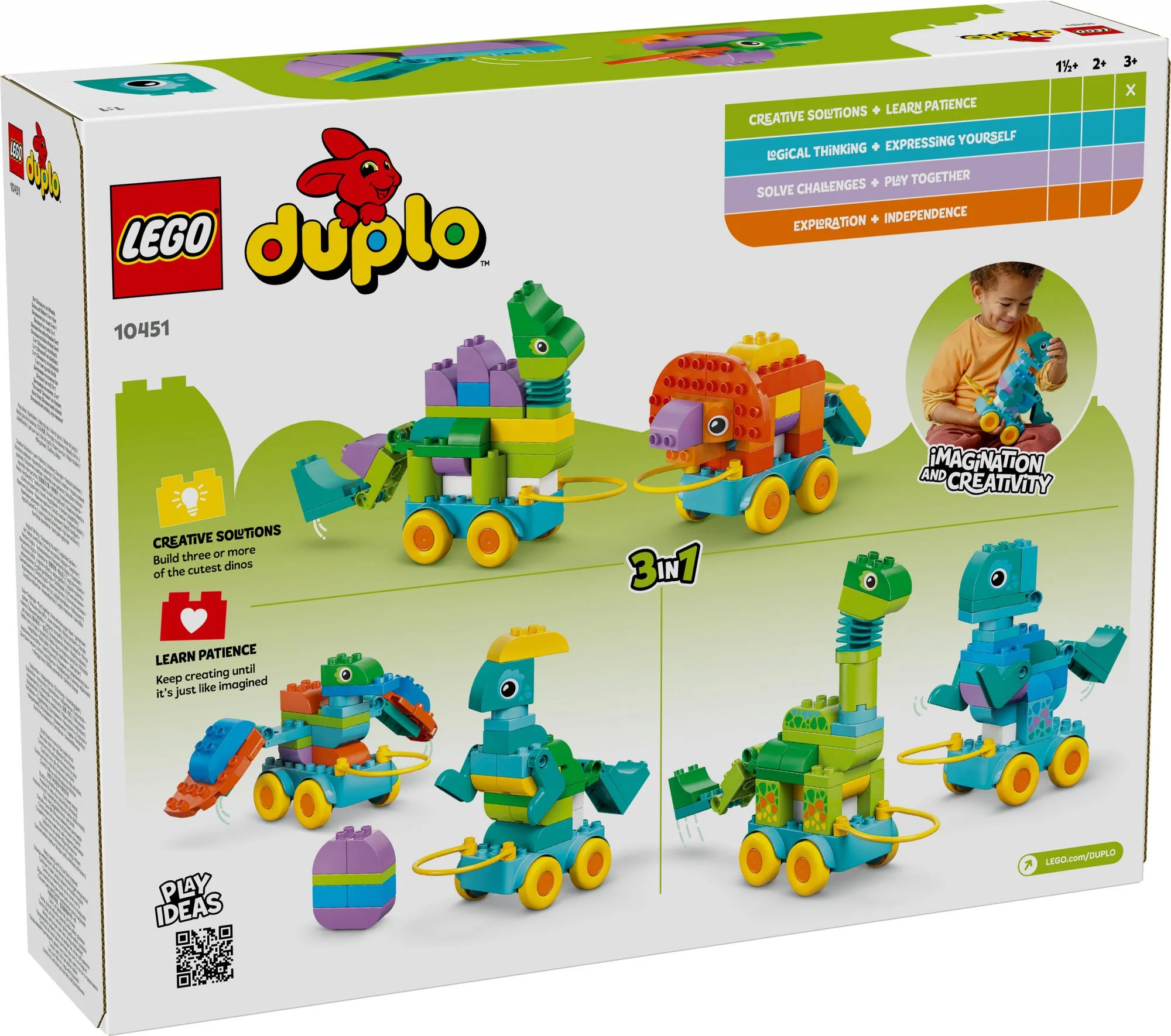 LEGO 10451 DUPLO Town Dinosaurs on Wheels 3-in-1 Set