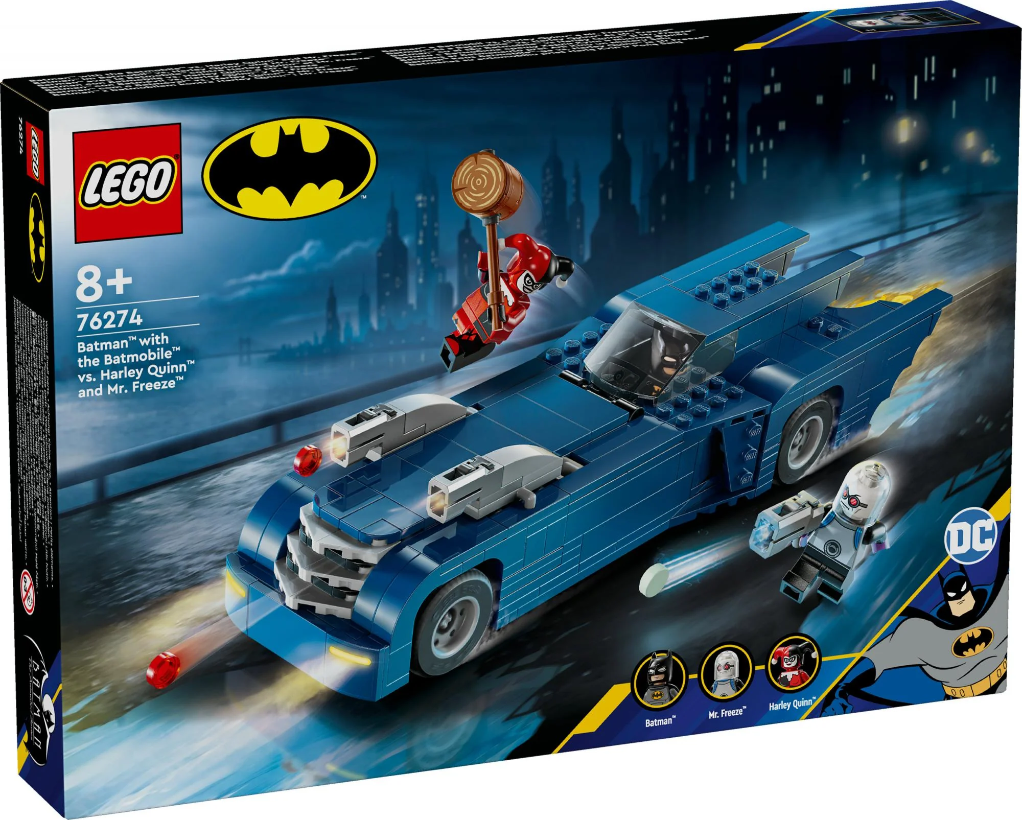 LEGO 76274 DC Super Heroes Batman in the Batmobile vs. Harley Quinn and Mr. Freeze