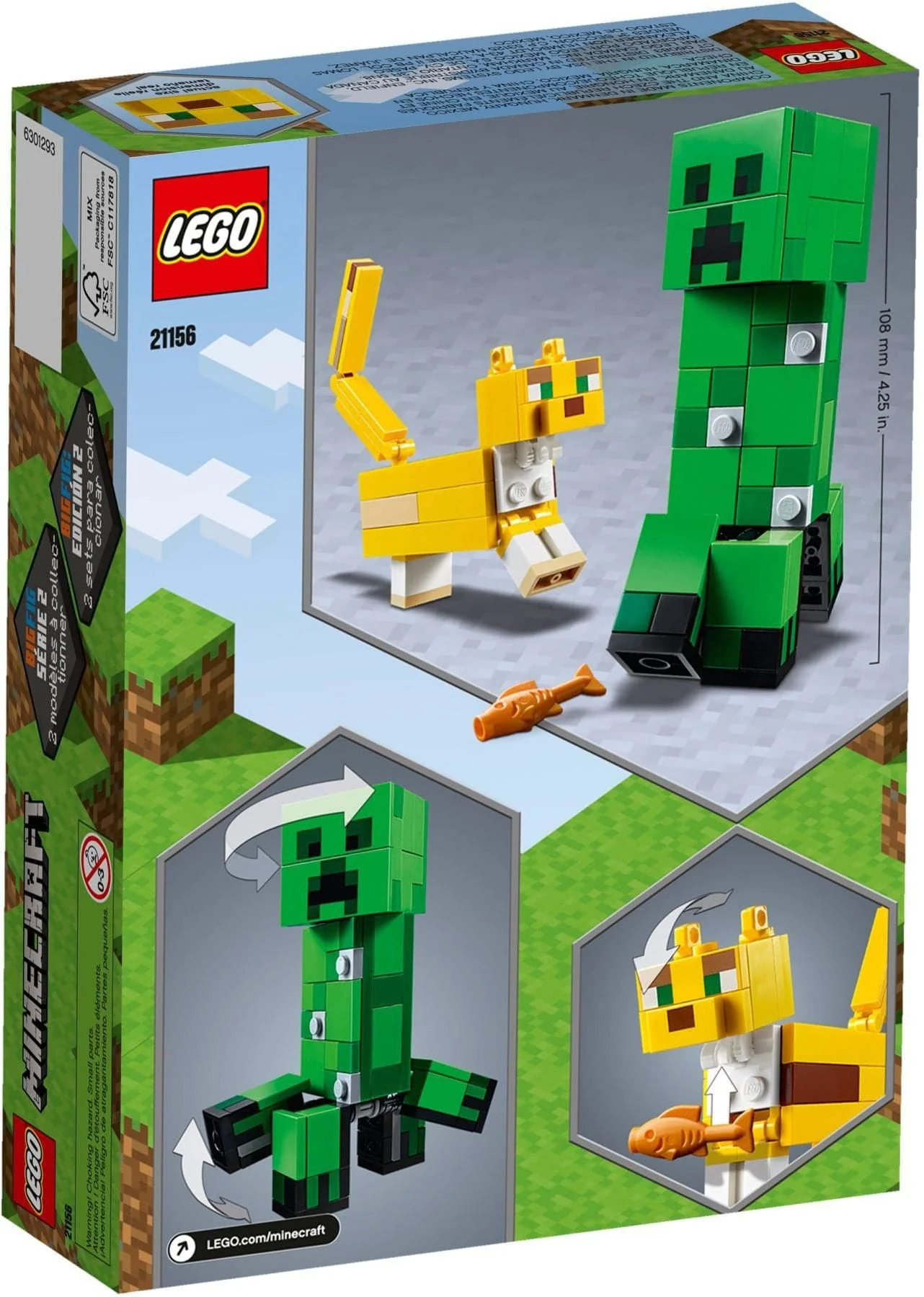 LEGO Minecraft– Große Creeper-Figur und Ozelot (21156)