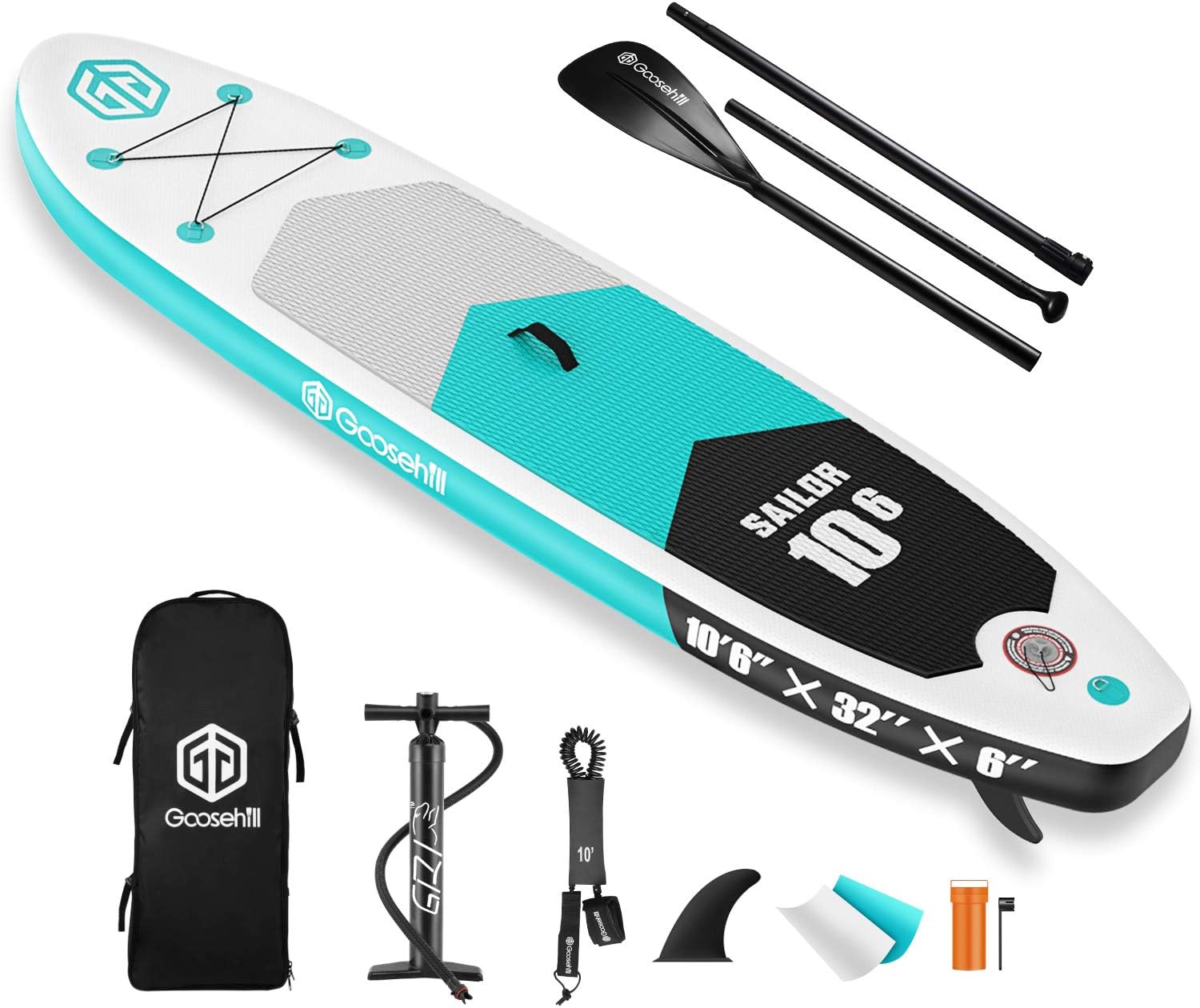 Goosehill Inflatable Stand Up Paddle Board.Premium SUP Pack