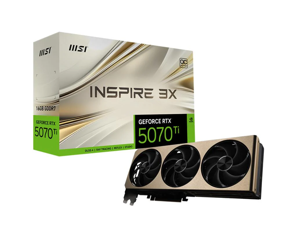 MSI GeForce RTX 5070 Ti 16G INSPIRE 3X OC PLUS
