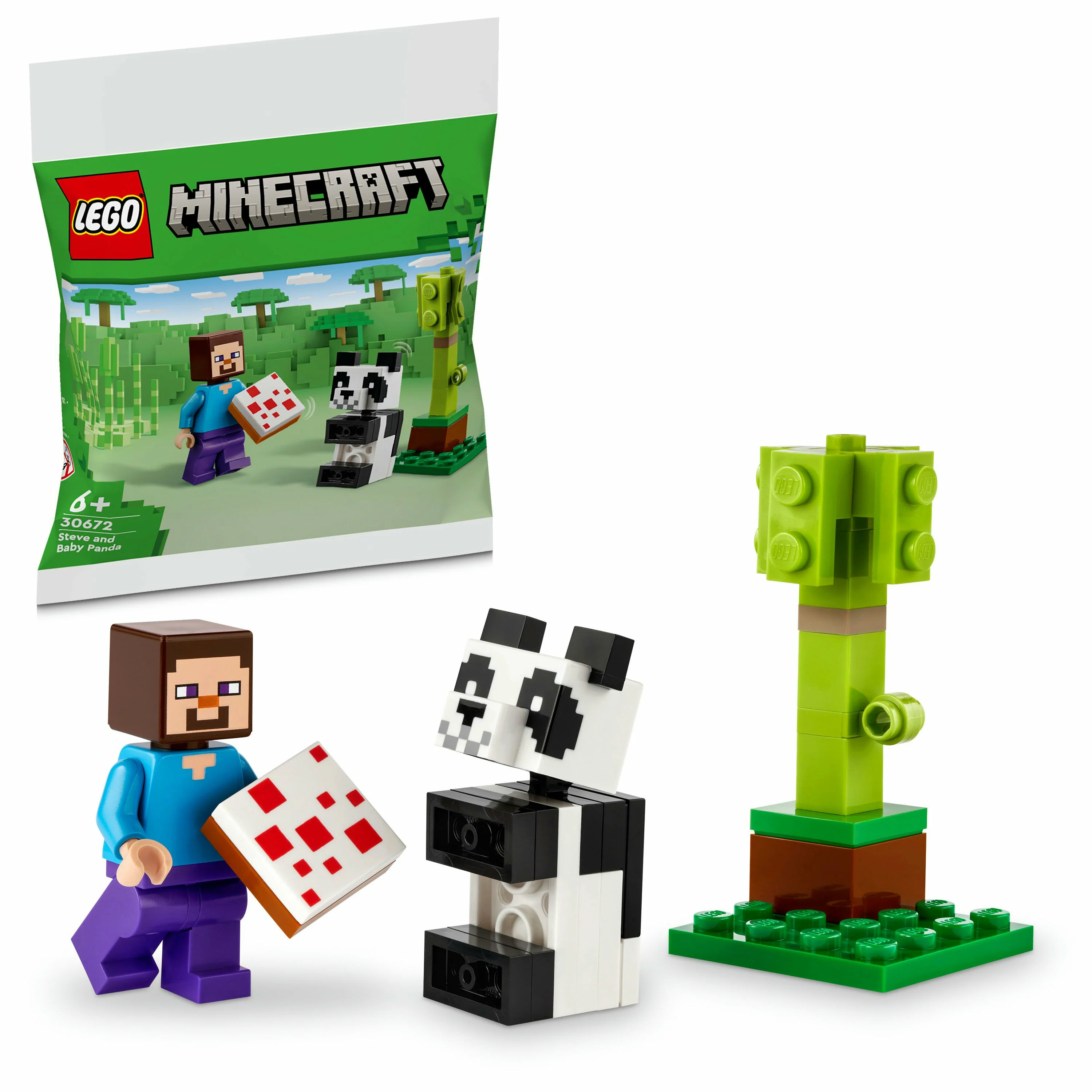 LEGO 30672 Minecraft Steve med Baby Panda