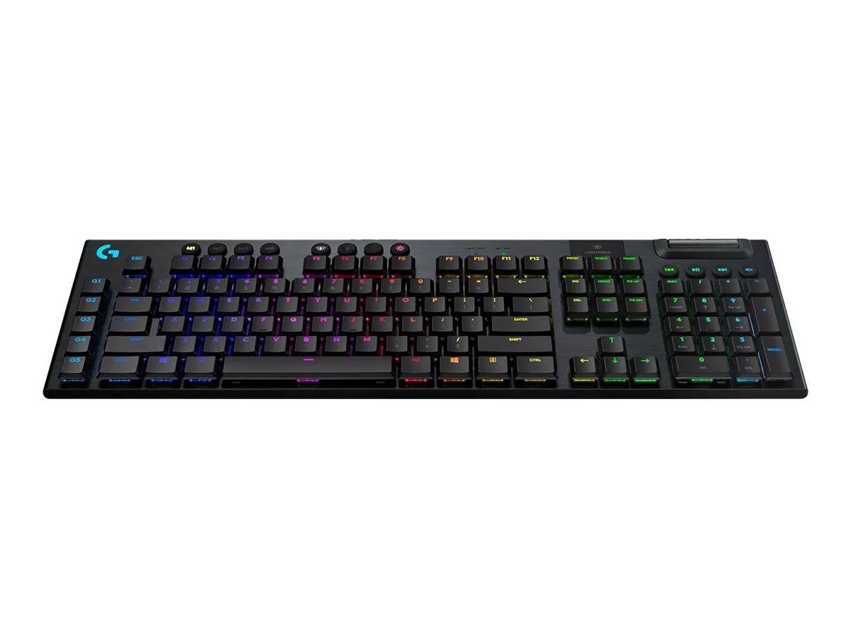 LOGITECH G915 LIGHTSPEED Kabellose mechanische RGB-Gaming-Tastatur – GL Clicky – CARBON – PAN – NORDIC