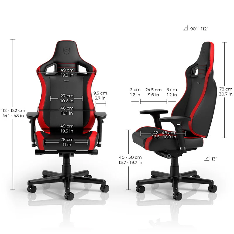 noblechairs EPIC Compact Schwarz/Carbon/Rot