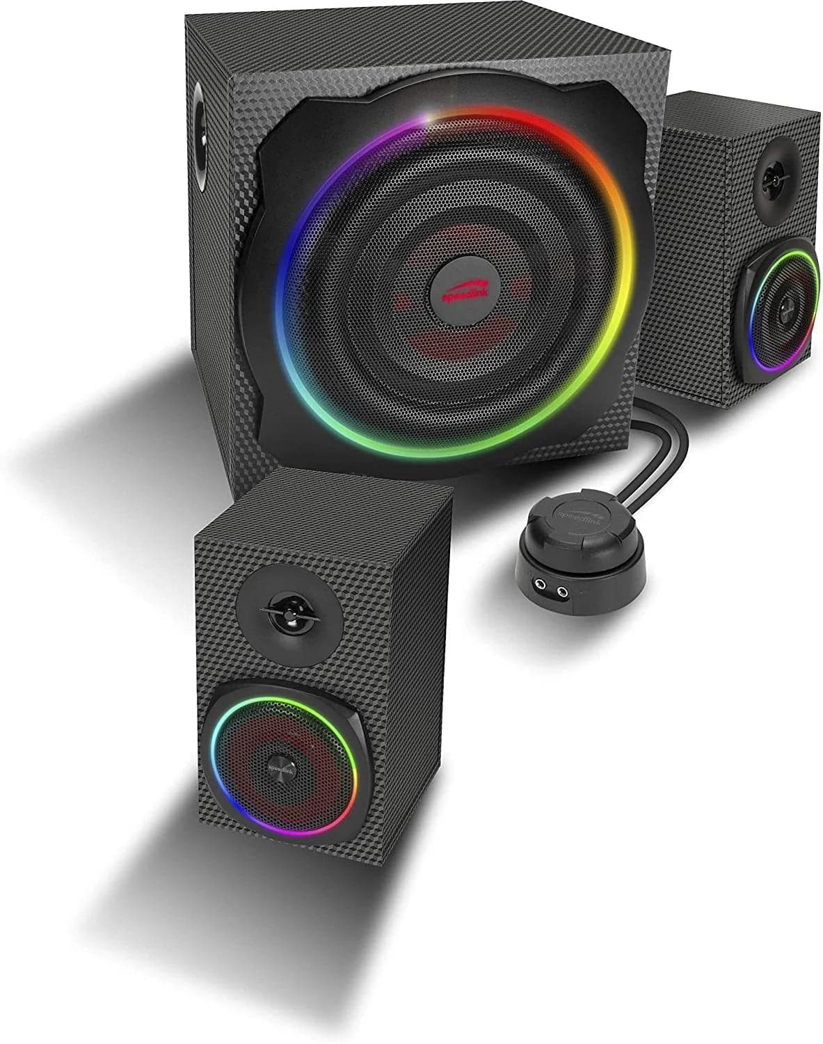 Speedlink – GRAVITY CARBON RGB 2.1 Gaming-Lautsprechersystem