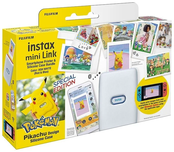 Fuji– Instax Mini Link Kompakter Fotodrucker– Pokemon Special Bundle Kit