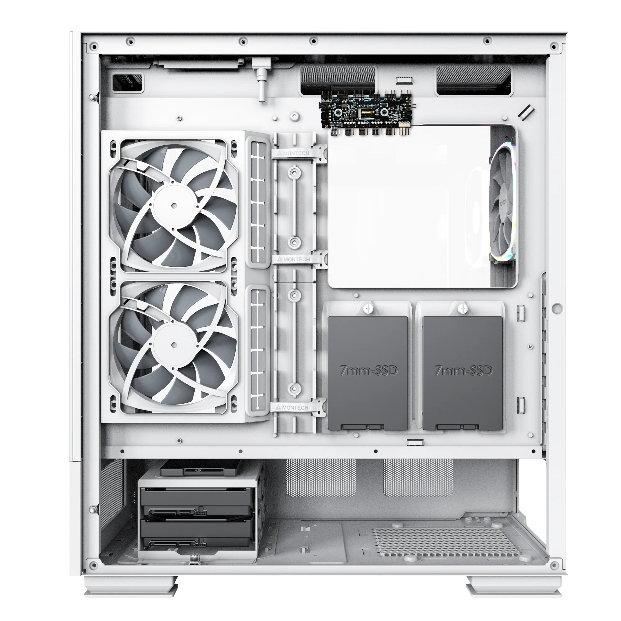 Montech Sky Two White – Midi-Tower. E-ATX. 4x ARGB-PWM-Lüfter