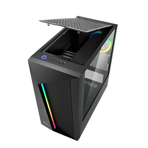 Sharkoon REV100. tower case (black. tempered glass)