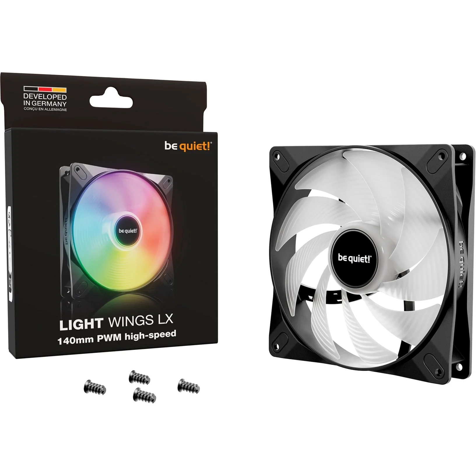 be quiet! Light Wings LX PWM high-speed 140 mm. case fan (black)