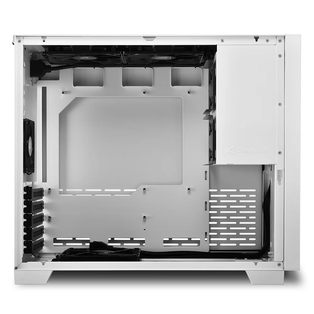 Sharkoon MS-Z1000. gaming tower case (white. tempered glass side panel)