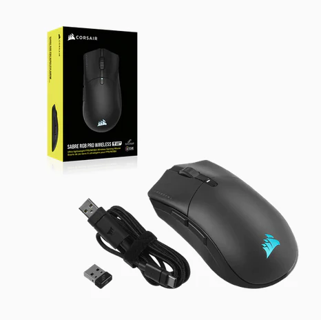 CORSAIR Champion Series SABRE RGB PRO WIRELESS Optisches Funkkabel Schwarz