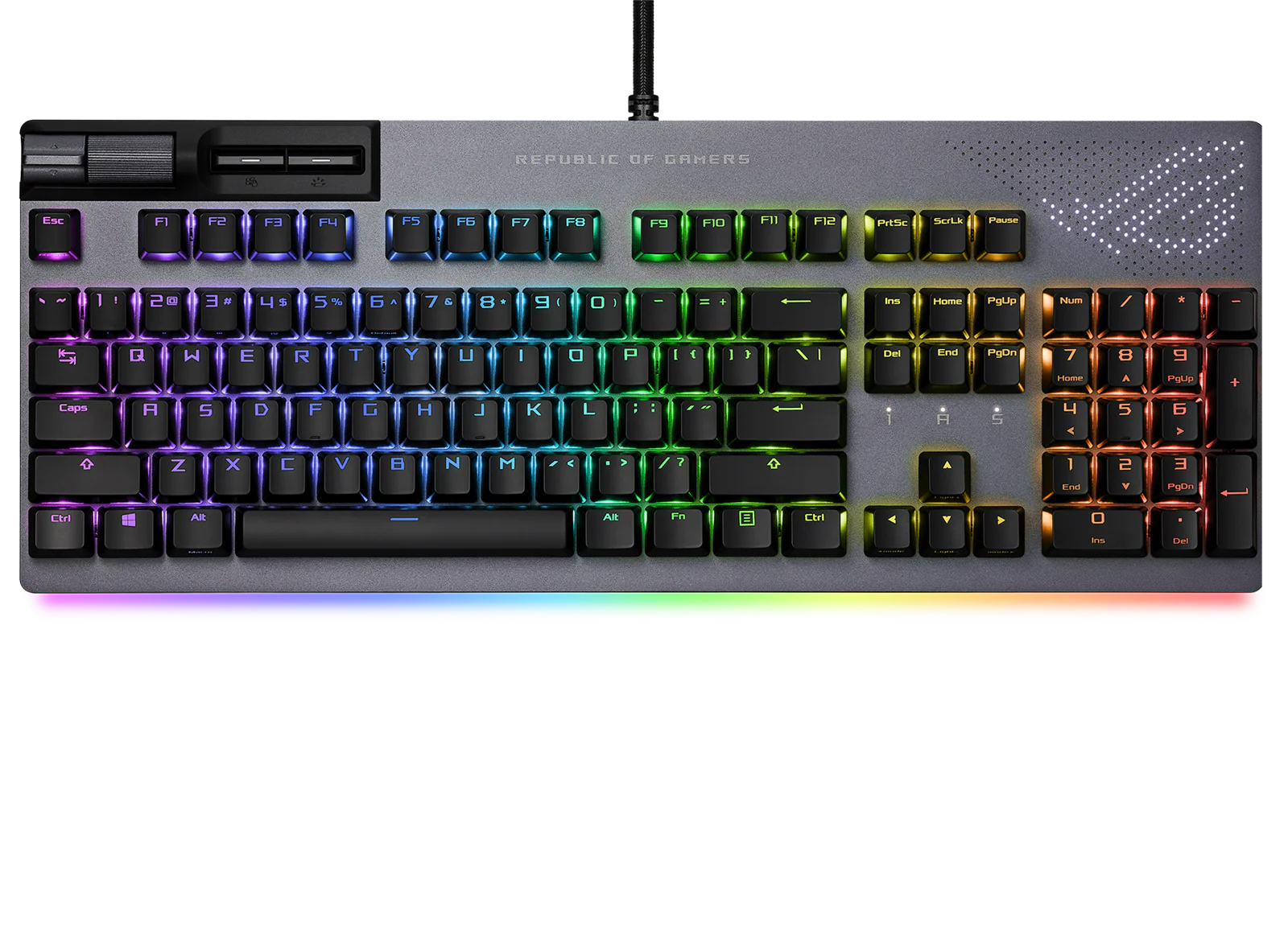 ASUS ROG Strix FLARE II ANIMATE PBT-Gaming-Tastatur (NX Red Switches)