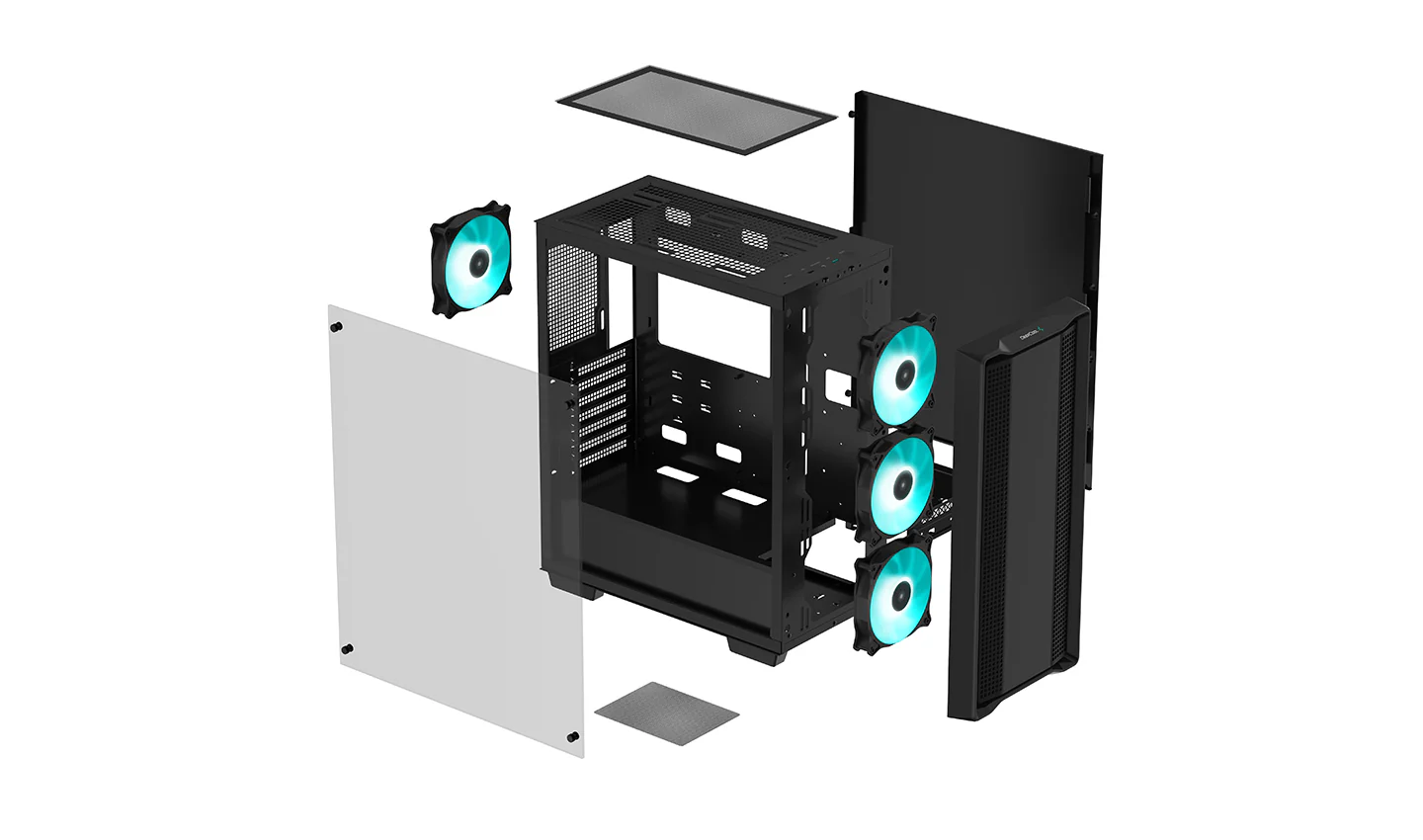 DeepCool CC560 Tower ATX Ohne Netzteil Schwarz