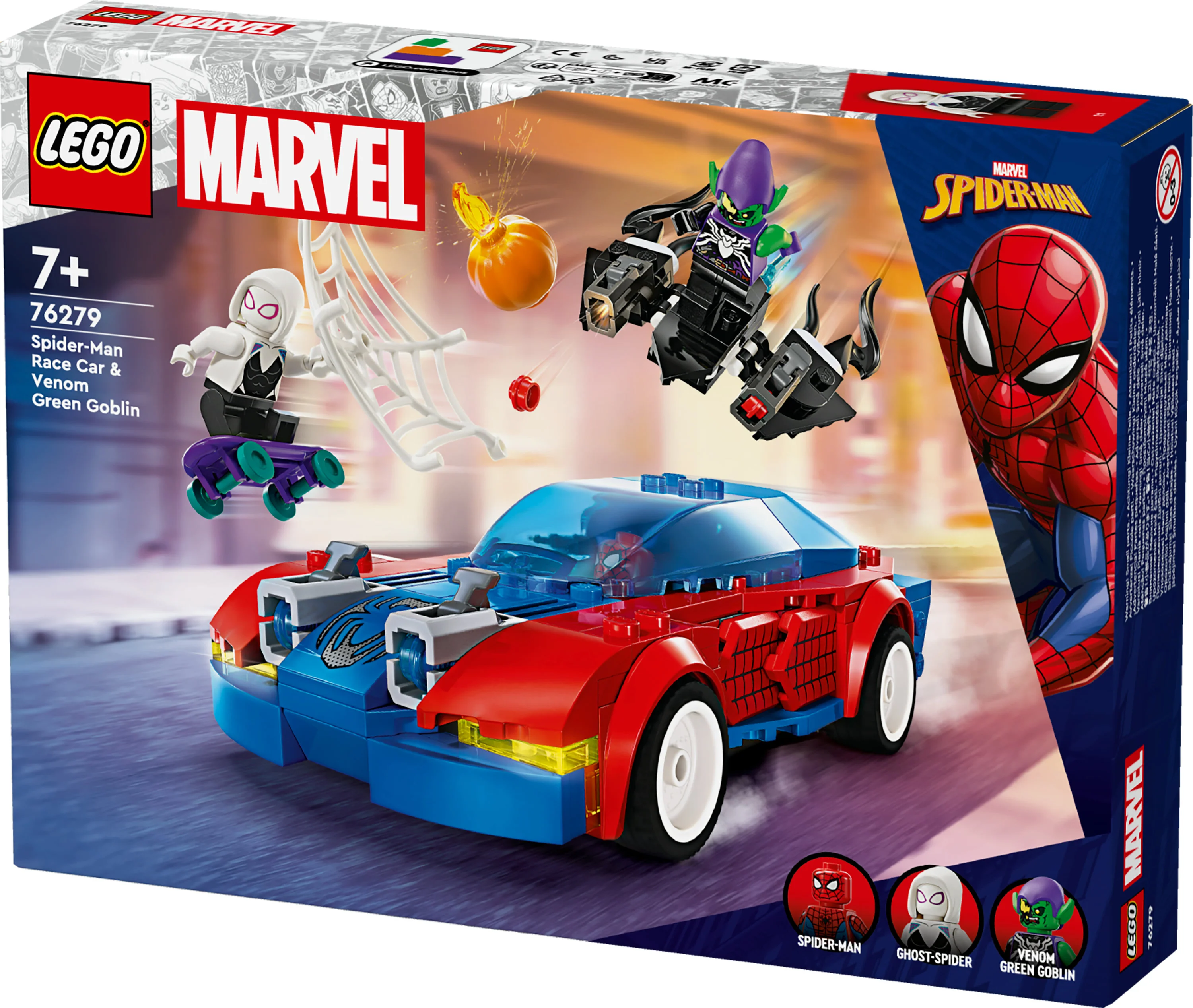 LEGO 76279 Marvel Super Heroes Spider-Man's Racer bil  & Venom Grøn Goblin